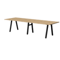 SELKA A-shape conference table base with oak tabletop
