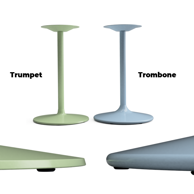 TRUMPET | aluminium table bases