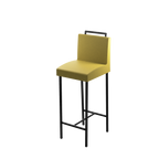 SELKA TRIM BJ bar stool with black frame