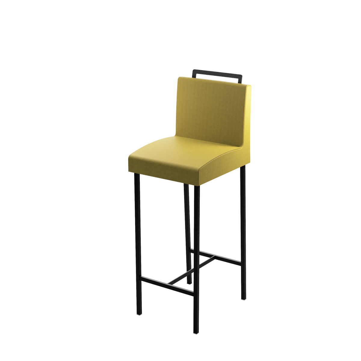 SELKA TRIM BJ bar stool with black frame