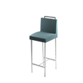 SELKA TRIM BJ bar stool with chrome frame