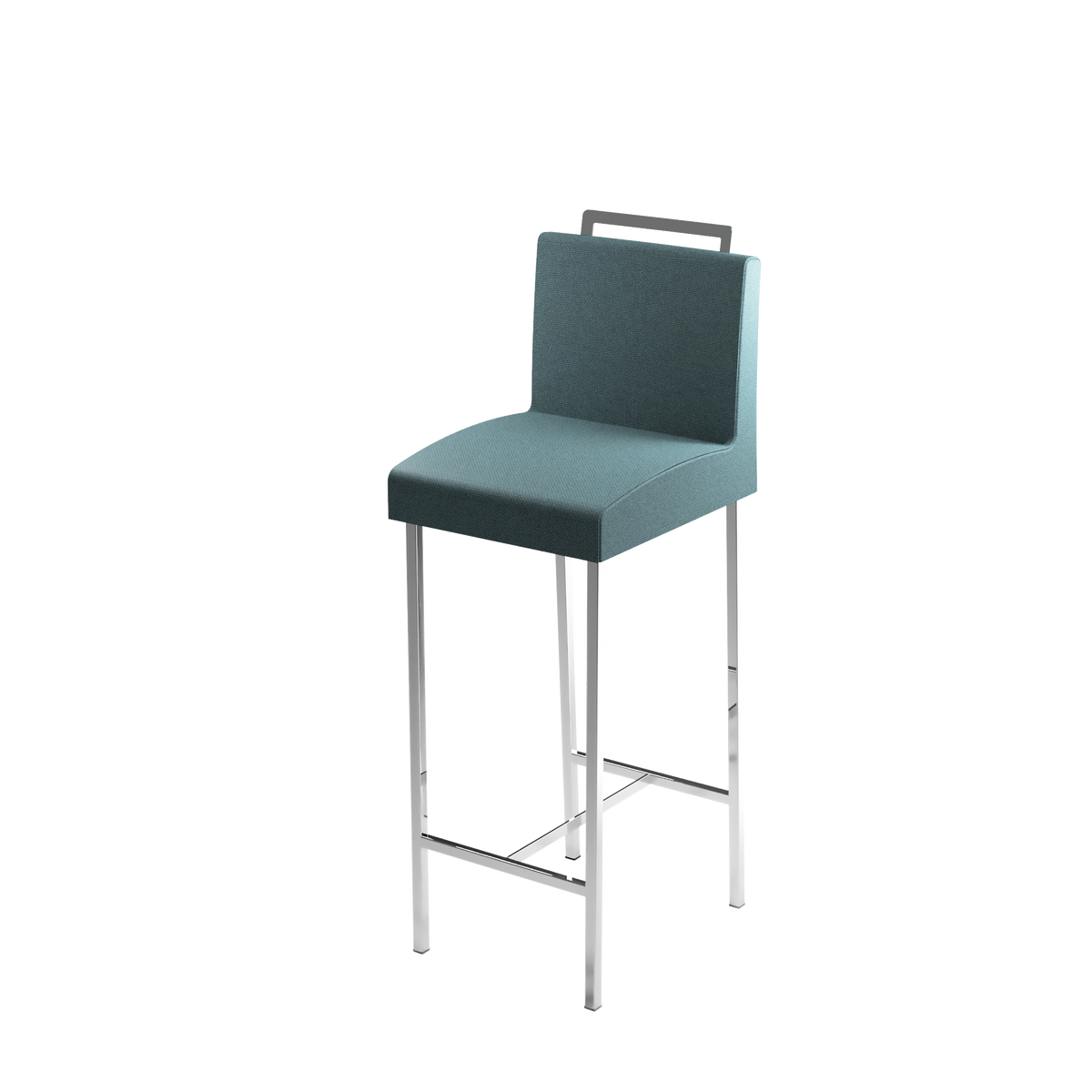 SELKA TRIM BJ bar stool with chrome frame