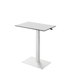 Height adjustable desk Mahtuva L WhiteBlack with White base is good choice for remote workers by Selkastore
