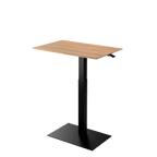 Height adjustable desk Mahtuva L Oak with Black base is good choice for remote workers by Selkastore