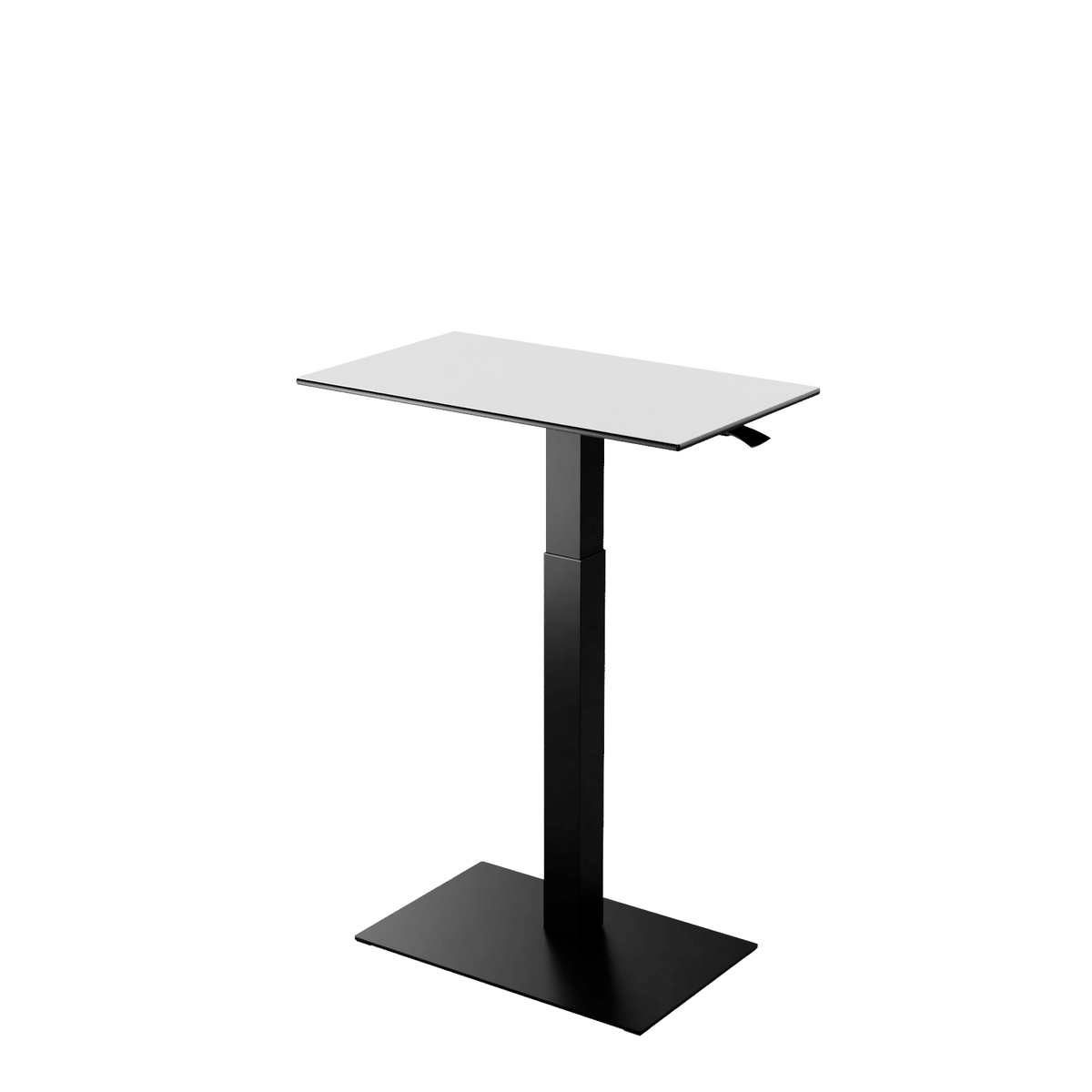 Height adjustable desk Mahtuva M Whiteblack with black base is good choice for remote workers by Selkastore