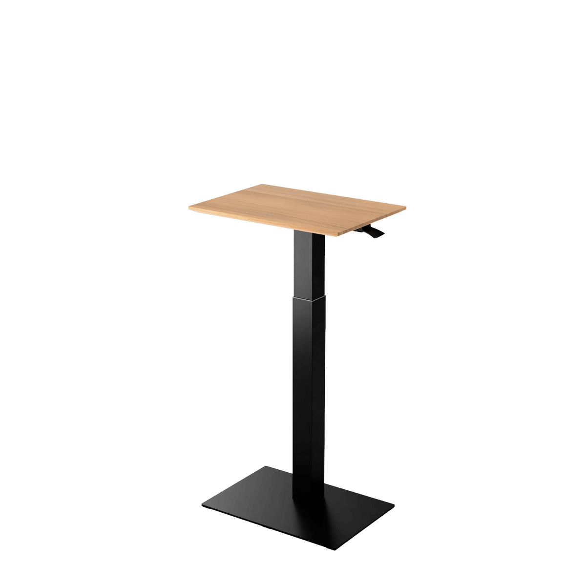 Height adjustable desk Mahtuva S Oak with black base is good choice for remote workers by Selkastore