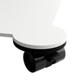 Move your MAHTUVA and ELECTRO tables more easily with wheels. White wheel.