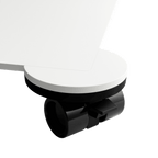 Move your MAHTUVA and ELECTRO tables more easily with wheels. White wheel.