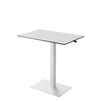 Height adjustable desk Mahtuva XL Blackwhite with white base is good choice for remote workers by Selkastore